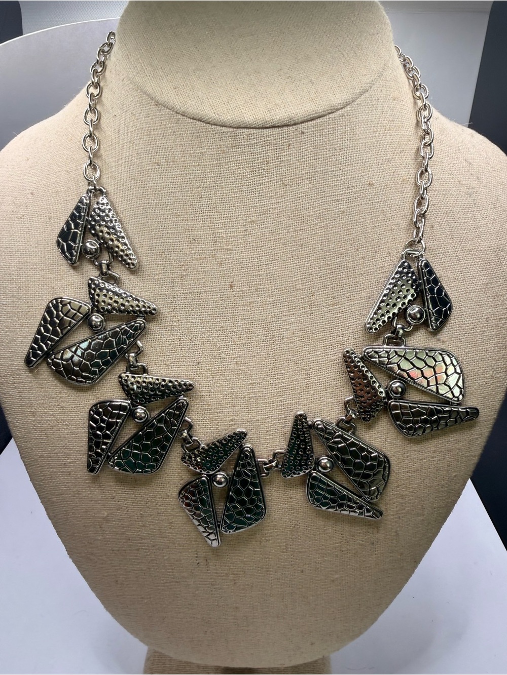 Paparazzi Silver-Tone Statement Necklace and Earring Set